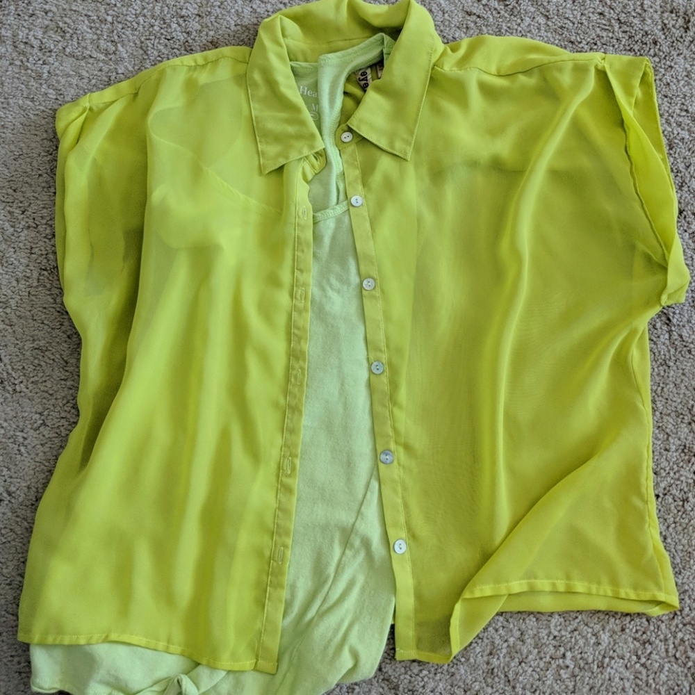 Button up shirt with matching tank